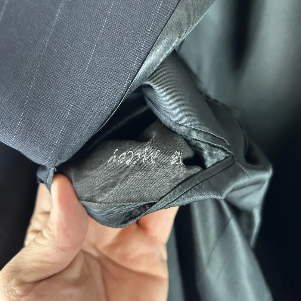 Brooks‎ Brothers Blazer Mens 39R Navy Pinstripe Wool Made USA Two Button Coat